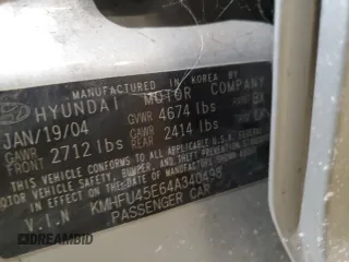 2004 Hyundai XG with VIN KMHFU45E64A340498, listed as a Copart auction lot 88741495 with 158,112 mi miles and Salvage Title. Bid and sale history available at carsss.com. Image 14.