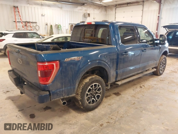 2023 Ford F-150 XL with VIN 1FTFW1E57PKE79681, listed as a IAAI auction lot 41667502 with 17,198 mi miles. Bid and sale history available at carsss.com. Image 4.