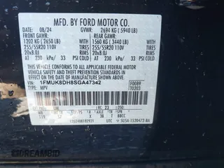2025 Ford Explorer Active z VIN 1FMUK8DH8SGA47342, wystawiony jako IAAI lot #42074508 z przebiegiem 2776 mil mil oraz . Historia ofert i sprzedaży dostępna na DreamBid. Obrazek 9.