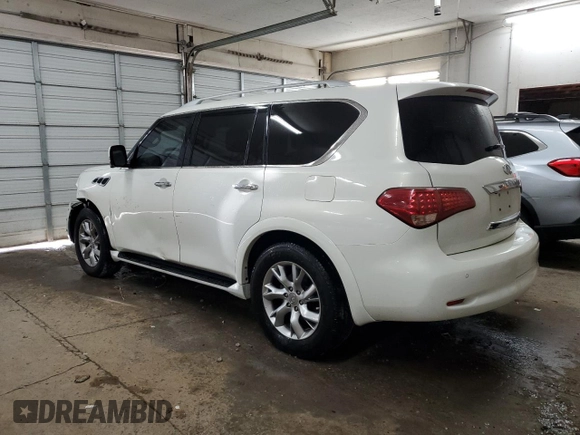 2013 Infiniti QX56 with VIN JN8AZ2NF8D9530371, listed as a Copart auction lot 79026334 with 117,131 mi miles and Salvage Title. Bid and sale history available at carsss.com. Image 2.