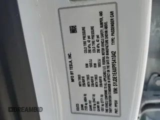 2023 Tesla Model 3 с VIN 5YJ3E1EAXPF541042, выставлен на аукционе Copart как лот 52898805 с пробегом 59 724 миль миль и Списание • Salvage title. История ставок и продаж доступна на DreamBid. Изображение 13.