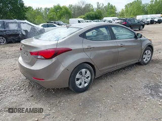 2016 Hyundai Elantra SE with VIN 5NPDH4AE8GH751419, listed as a IAAI auction lot 42547465 with 122,476 mi miles and . Bid and sale history available at DreamBid. Image 4.