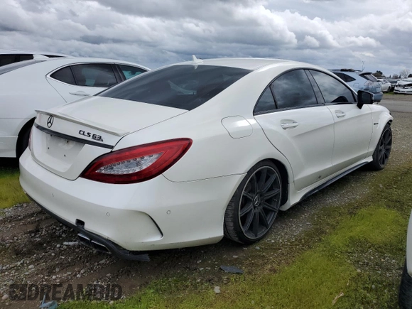2016 Mercedes-Benz CLS-Class CLS 63 AMG S-Model with VIN WDDLJ7GB0GA180049, listed as a Copart auction lot 45005444 with 56,689 mi miles. Bid and sale history available at carsss.com. Image 3.