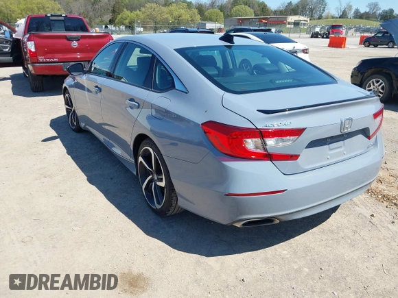 2022 Honda Accord Sedan Sport SE with VIN 1HGCV1F41NA033980, listed as a IAAI auction lot 41879036 with 54,472 mi miles. Bid and sale history available at carsss.com. Image 3.