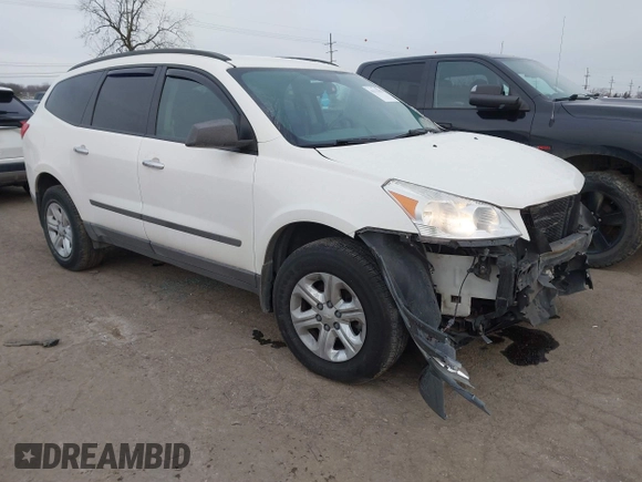 2012 Chevrolet Traverse LS z VIN 1GNKREED8CJ373705, wystawiony jako IAAI lot #41172553 z przebiegiem 101 410 mil mil oraz . Historia ofert i sprzedaży dostępna na DreamBid. Obrazek 1.