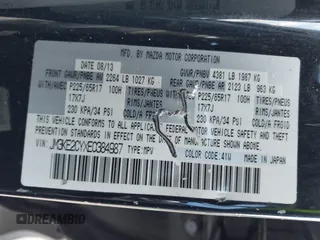 2014 Mazda CX-5 Touring with VIN JM3KE2CYXE0384987, listed as a IAAI auction lot 42052196 with 151,765 mi miles. Bid and sale history available at carsss.com. Image 9.