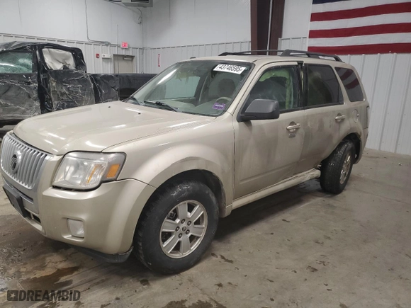 2010 Mercury Mariner with VIN 4M2CN9BG1AKJ04266, listed as a Copart auction lot 43746595 with 0 mi miles and Salvage Title. Bid and sale history available at carsss.com. Image 1.