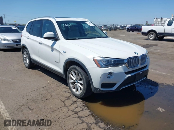 2015 BMW X3 xDrive28i with VIN 5UXWX9C52F0D56266, listed as a IAAI auction lot 42064154 with 52,233 mi miles. Bid and sale history available at carsss.com. Image 1.