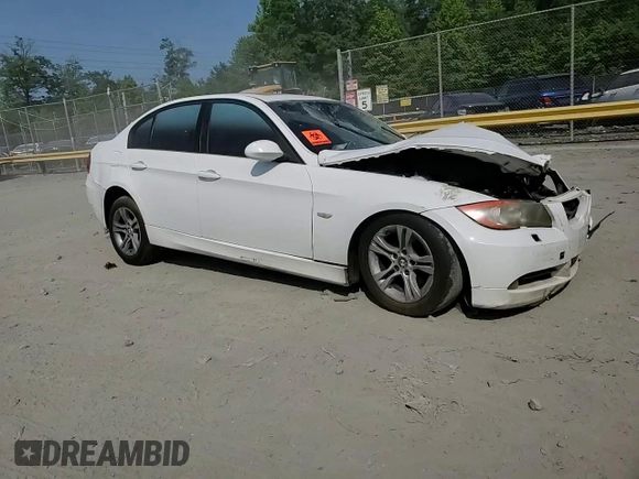 2008 BMW 3 Series 328xi with VIN WBAVC93558K043660, listed as a Copart auction lot 58417795 with Not provided miles and Salvage title. Bid and sale history available at DreamBid. Image 13.
