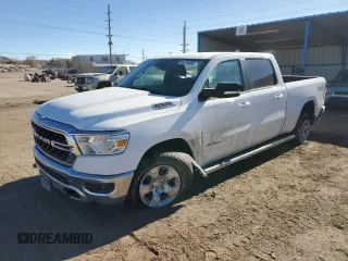 2022 Ram 1500 Big Horn with VIN 1C6SRFMT8NN443049, listed as a Copart auction lot 86725934 with 25,405 mi miles and Salvage title. Bid and sale history available at DreamBid. Image 1.