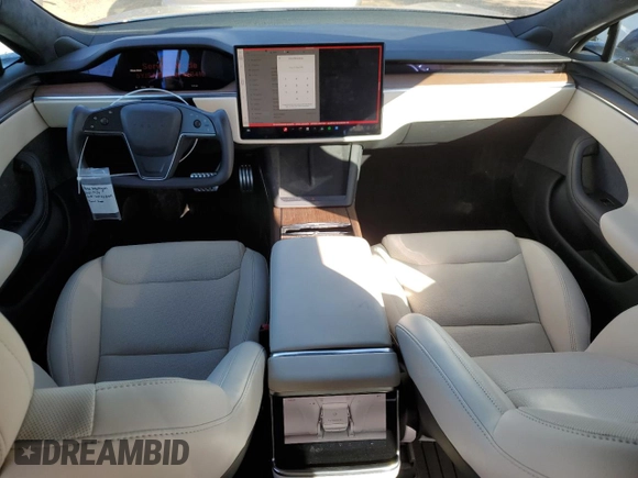 2021 Tesla Model S Long Range with VIN 5YJSA1E56MF428419, listed as a Copart auction lot 80341534 with 22,488 mi miles and Salvage title. Bid and sale history available at DreamBid. Image 8.
