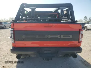 2021 Ford F-150 Raptor with VIN 1FTFW1RG7MFC62731, listed as a Copart auction lot 48047705 with 5,911 mi miles and Salvage Title. Bid and sale history available at carsss.com. Image 6.