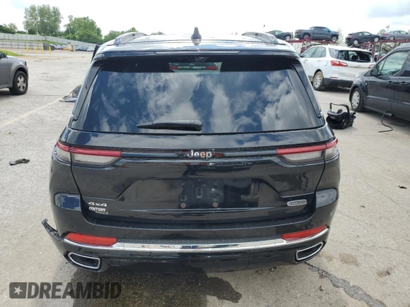 2023 Jeep Grand Cherokee Overland with VIN 1C4RJHDG0PC670537, listed as a Copart auction lot 56757285 with 24,735 mi miles and Salvage title. Bid and sale history available at DreamBid. Image 6.