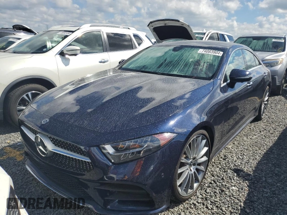 2020 Mercedes-Benz CLS with VIN WDD2J5JB6LA051168, listed as a Copart auction lot 74083904 with 0 mi miles and Non Repairable. Bid and sale history available at carsss.com. Image 1.