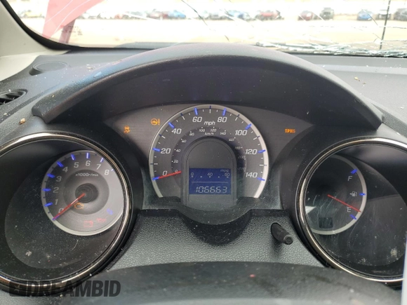 2012 Honda Fit Sport with VIN JHMGE8H52CC039480, listed as a Copart auction lot 48185445 with 106,663 mi miles and Salvage Title. Bid and sale history available at DreamBid. Image 9.