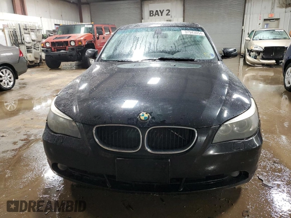 2006 BMW 5 Series 530i with VIN WBANE73566CM35987, listed as a Copart auction lot 37943054 with 206,994 mi miles and Salvage Title. Bid and sale history available at carsss.com. Image 5.