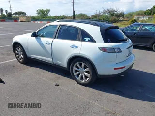 2007 Infiniti FX with VIN JNRAS08UX7X101490, listed as a IAAI auction lot 41820811 with 128,111 mi miles. Bid and sale history available at carsss.com. Image 3.