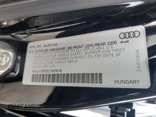 2016 Audi A3 1.8T Premium with VIN WAUA7GFF2G1007618, listed as a Copart auction lot 51999245 with 96,261 mi miles and Salvage Title. Bid and sale history available at carsss.com. Image 13.