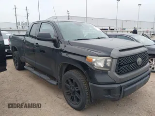 2019 Toyota Tundra SR with VIN 5TFRM5F1XKX143105, listed as a IAAI auction lot 41274567 with 180,602 mi miles and . Bid and sale history available at DreamBid. Image 1.