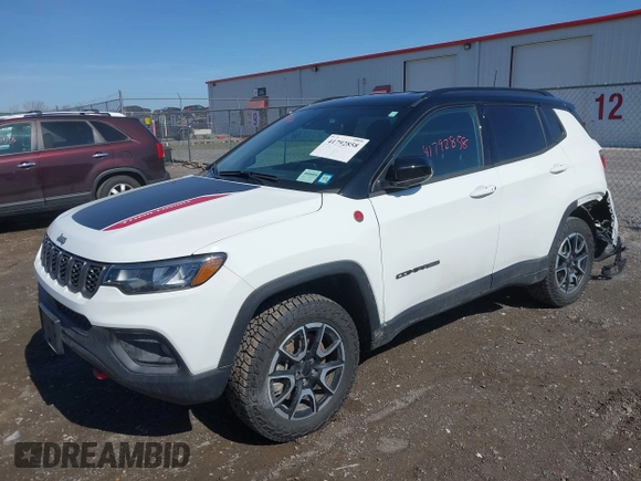 2024 Jeep Compass Trailhawk with VIN 3C4NJDDN9RT140998, listed as a IAAI auction lot 41792858 with 8,611 mi miles and . Bid and sale history available at DreamBid. Image 17.