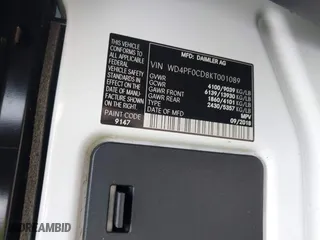 2019 Mercedes-Benz Sprinter Cargo Van with VIN WD4PF0CD8KT001089, listed as a IAAI auction lot 41795578 with 132,071 mi miles. Bid and sale history available at carsss.com. Image 9.