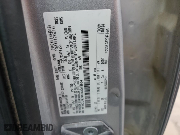 2017 Ford Escape Titanium with VIN 1FMCU9J9XHUD18954, listed as a Copart auction lot 46787245 with 222,986 mi miles and Clean Title. Bid and sale history available at carsss.com. Image 13.
