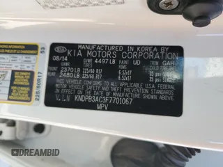 2015 Kia Sportage LX with VIN KNDPB3AC3F7701067, listed as a Copart auction lot 48159175 with 196,064 mi miles and Salvage Title. Bid and sale history available at carsss.com. Image 13.