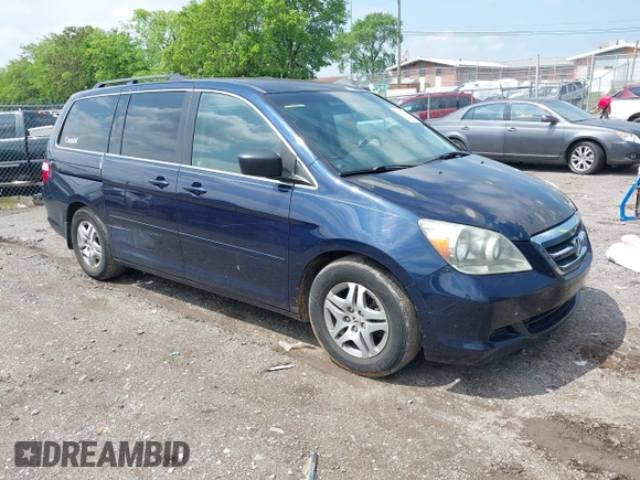 2006 Honda Odyssey EX with VIN 5FNRL384X6B054181, listed as a IAAI auction lot 42107212 with 183,134 mi miles and . Bid and sale history available at DreamBid. Image 1.