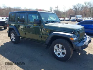 2021 Jeep Wrangler Unlimited Sport Altitude with VIN 1C4HJXDN8MW701628, listed as a IAAI auction lot 42059202 with 73,814 mi miles and . Bid and sale history available at DreamBid. Image 1.