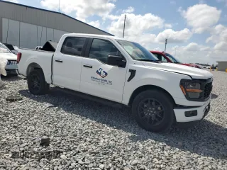 2024 Ford F-150 STX with VIN 1FTEW2K58RKE25993, listed as a Copart auction lot 54456535 with 8,552 mi miles and Salvage Title. Bid and sale history available at carsss.com. Image 4.