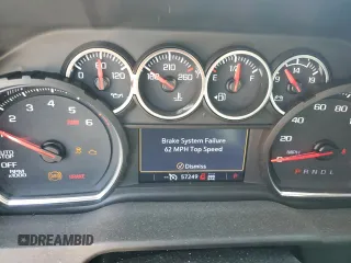 2022 Chevrolet Silverado 1500 LT with VIN 3GCUYDED7NG124900, listed as a Copart auction lot 52002995 with 57,249 mi miles and Salvage Title. Bid and sale history available at DreamBid. Image 9.