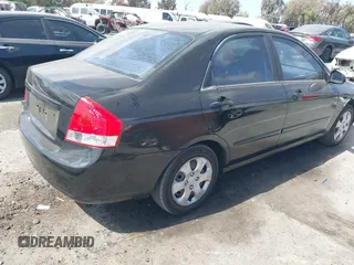 2009 Kia Spectra EX with VIN KNAFE222695594452, listed as a IAAI auction lot 42262174 with 177,254 mi miles and . Bid and sale history available at DreamBid. Image 4.