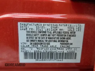 2021 Nissan Sentra SR with VIN 3N1AB8DV0MY291665, listed as a Copart auction lot 55495255 with 55,123 mi miles and Non Repairable. Bid and sale history available at DreamBid. Image 13.