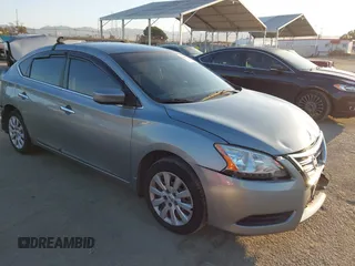 2014 Nissan Sentra S with VIN 3N1AB7AP9EL682487, listed as a IAAI auction lot 41839209 with 117,133 mi miles. Bid and sale history available at carsss.com. Image 1.