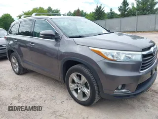 2014 Toyota Highlander Limited with VIN 5TDYKRFH2ES019717, listed as a IAAI auction lot 42628659 with 210,771 mi miles and . Bid and sale history available at DreamBid. Image 1.