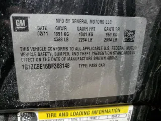 2011 Chevrolet Malibu LT w/1LT with VIN 1G1ZC5E16BF308148, listed as a Copart auction lot 53260445 with 110,244 mi miles and Non Repairable. Bid and sale history available at carsss.com. Image 12.