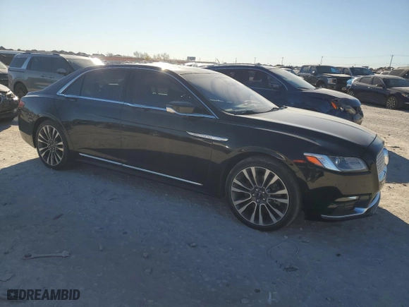 2017 Lincoln Continental Reserve with VIN 1LN6L9NC6H5631760, listed as a Copart auction lot 87201744 with 44,118 mi miles and Salvage Title. Bid and sale history available at carsss.com. Image 4.