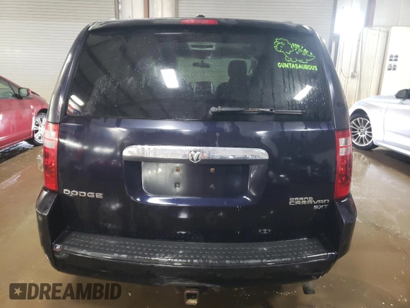 2010 Dodge Grand Caravan SXT with VIN 2D4RN5D15AR140564, listed as a Copart auction lot 52735825 with 187,744 mi miles and Salvage Title. Bid and sale history available at DreamBid. Image 6.