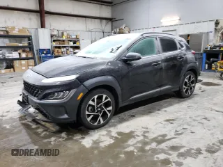 2022 Hyundai Kona Limited with VIN KM8K5CA38NU836381, listed as a Copart auction lot 87844135 with 43,974 mi miles and Salvage Title. Bid and sale history available at carsss.com. Image 1.