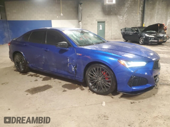 2021 Acura TLX Type S with VIN 19UUB7F0XMA000990, listed as a Copart auction lot 86567024 with 23,901 mi miles and Salvage Title. Bid and sale history available at carsss.com. Image 4.