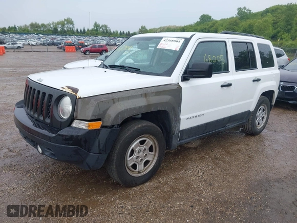 2016 Jeep Patriot Sport with VIN 1C4NJPBA0GD679272, listed as a IAAI auction lot 42368005 with 130,502 mi miles and . Bid and sale history available at DreamBid. Image 2.