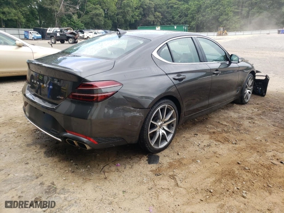 2022 Genesis G70 2.0T with VIN KMTG34TA5NU101196, listed as a Copart auction lot 51397252 with 6,186 mi miles. Bid and sale history available at carsss.com. Image 4.
