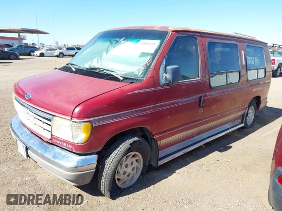 1993 Ford Econoline Cargo with VIN 1FDEE14N0PHA45059, listed as a IAAI auction lot 41881561 with Not Provided miles and . Bid and sale history available at carsss.com. Image 2.