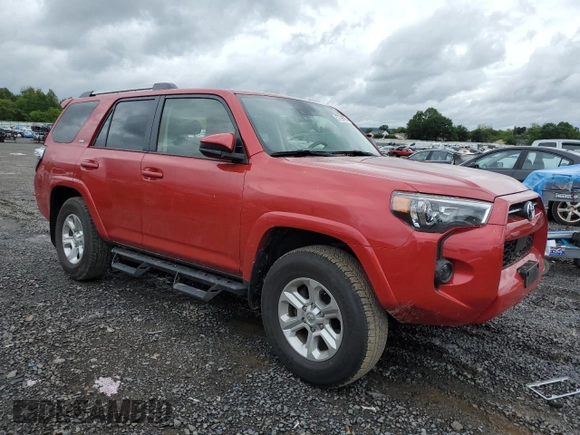2023 Toyota 4Runner SR5 with VIN JTEMU5JR7P6167782, listed as a Copart auction lot 57796595 with 26,743 mi miles and Salvage title. Bid and sale history available at DreamBid. Image 4.