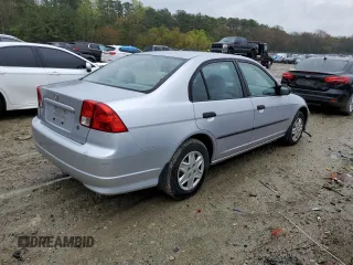 2005 Honda Civic VP with VIN 1HGES16355L008304, listed as a Copart auction lot 53081065 with 37,176 mi miles and Salvage Title. Bid and sale history available at DreamBid. Image 3.