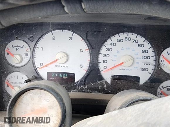 2003 Dodge Ram 3500 ST with VIN 3D3MU48C13G831638, listed as a Copart auction lot 75489004 with 247,635 mi miles and Salvage Title. Bid and sale history available at carsss.com. Image 9.
