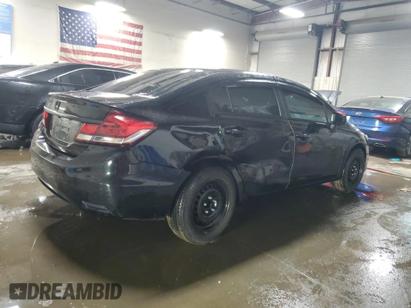 2015 Honda Civic LX with VIN 19XFB2F50FE021899, listed as a Copart auction lot 50807335 with 80,866 mi miles and Salvage Title. Bid and sale history available at DreamBid. Image 3.