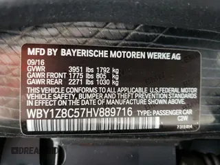 2017 BMW i3 with VIN WBY1Z8C57HV889716, listed as a Copart auction lot 66951452 with 43,037 mi miles. Bid and sale history available at carsss.com. Image 15.