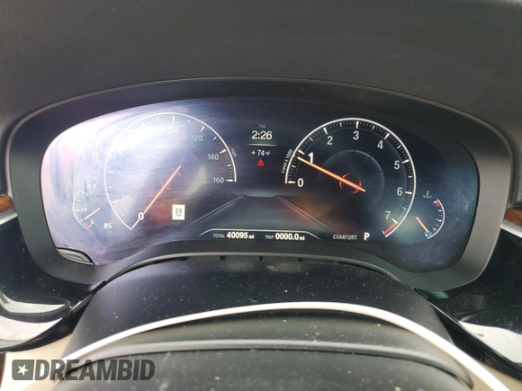 2019 BMW 5 Series 540i xDrive with VIN WBAJE7C55KWW20474, listed as a Copart auction lot 55219625 with 40,095 mi miles and Salvage title. Bid and sale history available at DreamBid. Image 9.