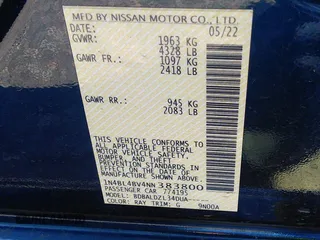 2022 Nissan Altima 2.5 S with VIN 1N4BL4BV4NN383800, listed as a IAAI auction lot 41949963 with 59,770 mi miles. Bid and sale history available at carsss.com. Image 9.